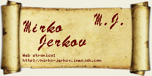 Mirko Jerkov vizit kartica